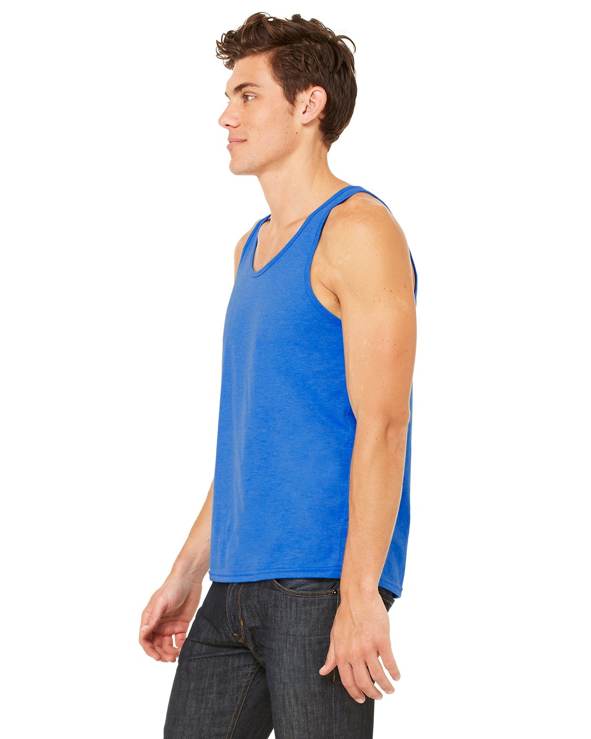 Unisex Jersey Tank - NEON BLUE - XS(D0102H7WAPX)