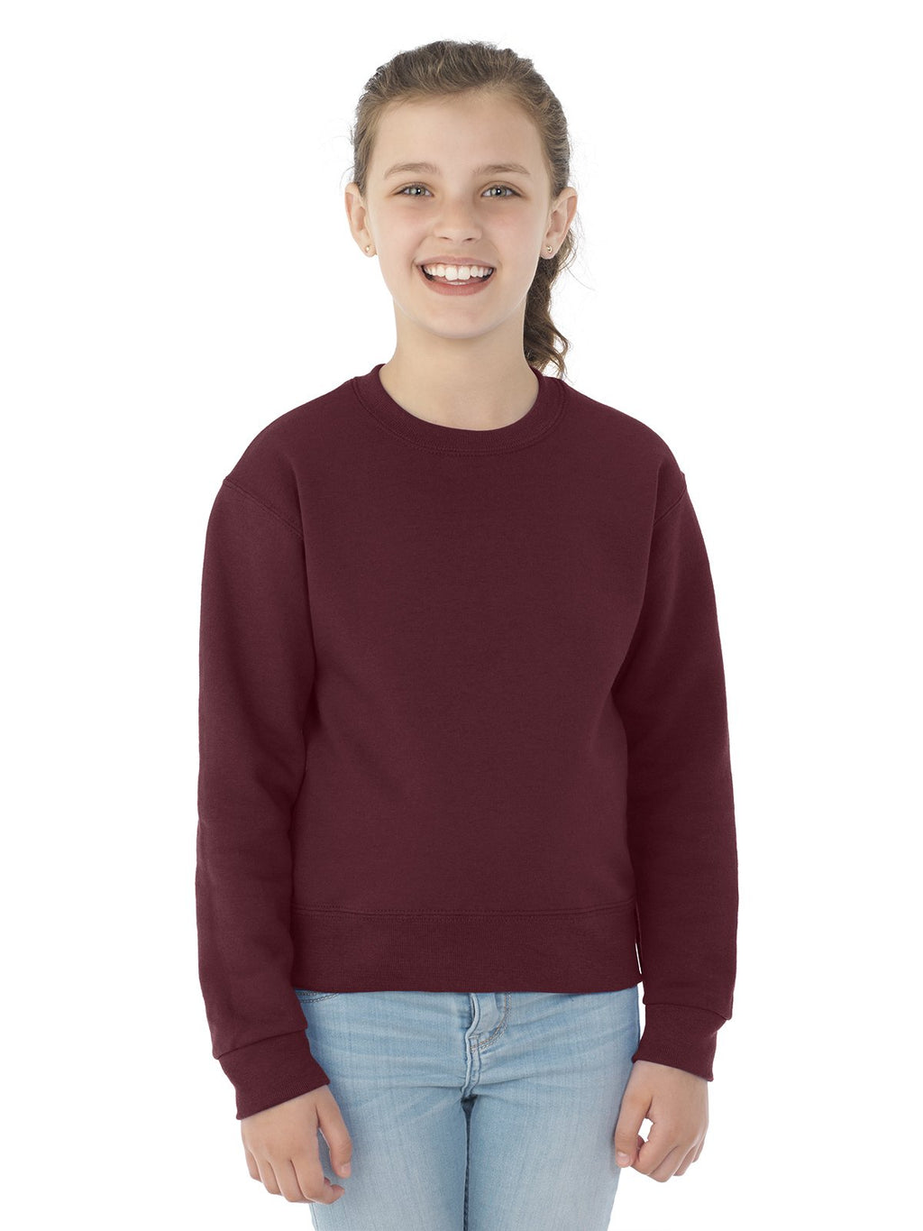 Youth NuBlend Fleece crew - BLAcK - S(D0102HI3YXW)