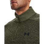 Under Armour Men's Armour Fleece Twist Quarter Zip, (390) Marine OD Green / / Black, Large