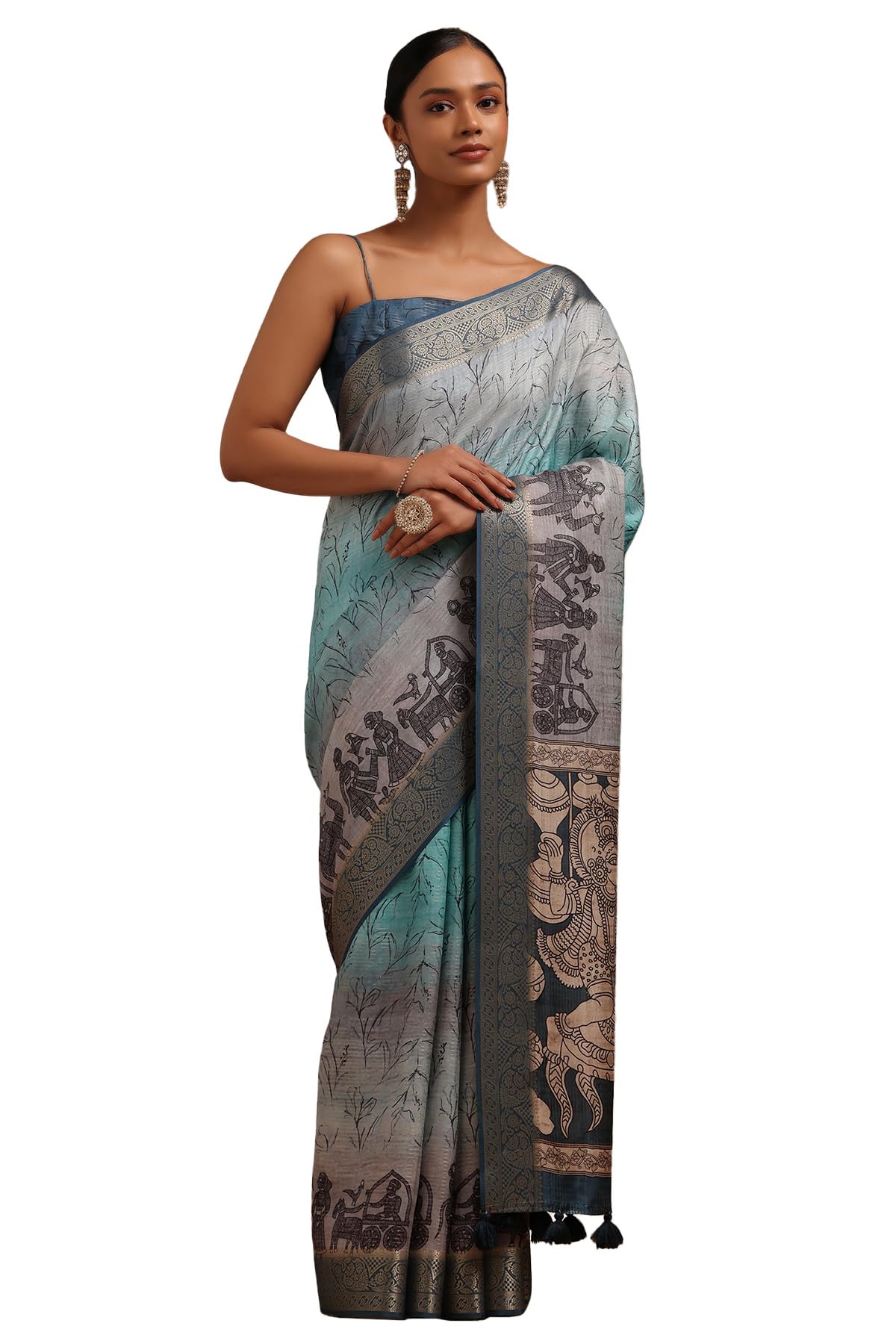 Soch Women Tussar Madhubani Saree