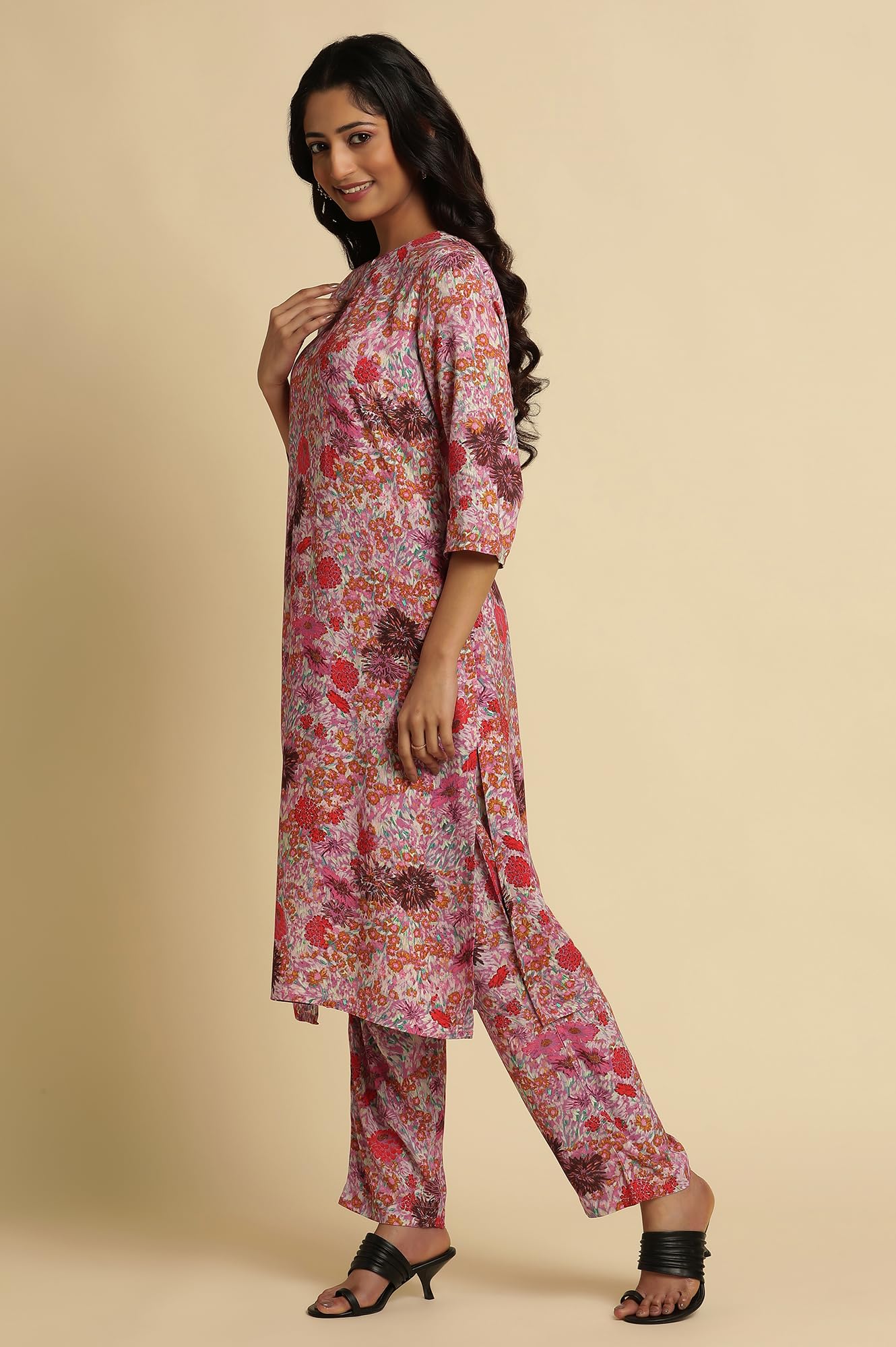 W For Woman Viscose Womens Kurta Pant With Dupatta Set