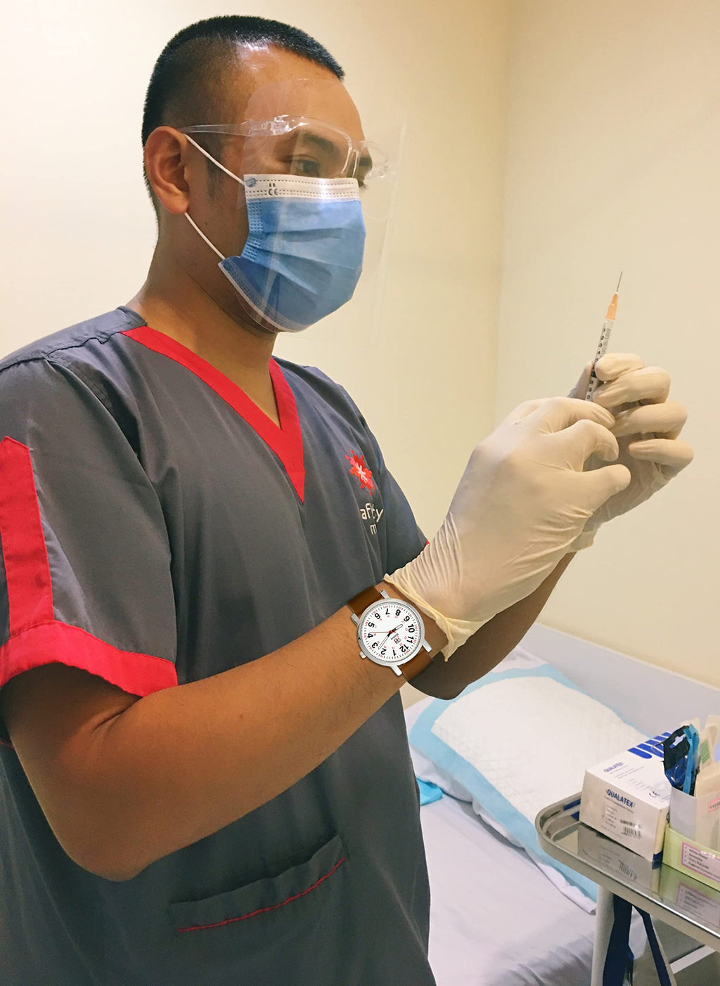 Blekon Original Nurse Watch - Medical Scrub Colors, Easy Read Dial, Second Hand, Water Resistant Watch (Oceanblue)