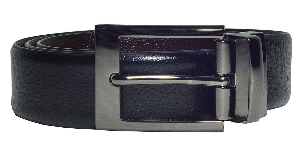 Visstosso MenS Formal Reversible Genuine Leather Belt (Black & Brown) (42) 42