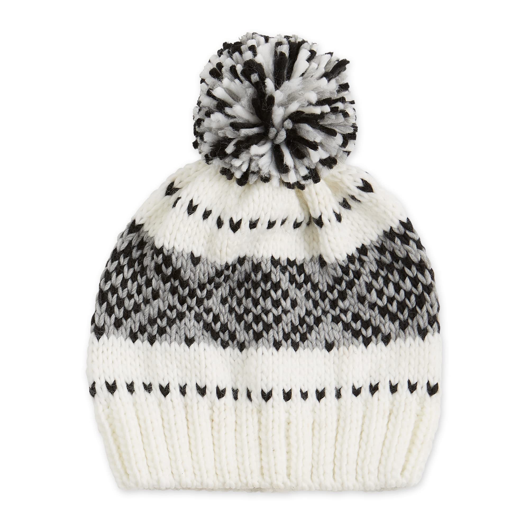 WHITE NORDIC BEANIE