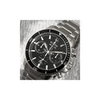 Bulova Men's Marine Star Series C Stainless Steel 6-Hand Chronograph Quartz Watch, Black Dial Style: 96B272