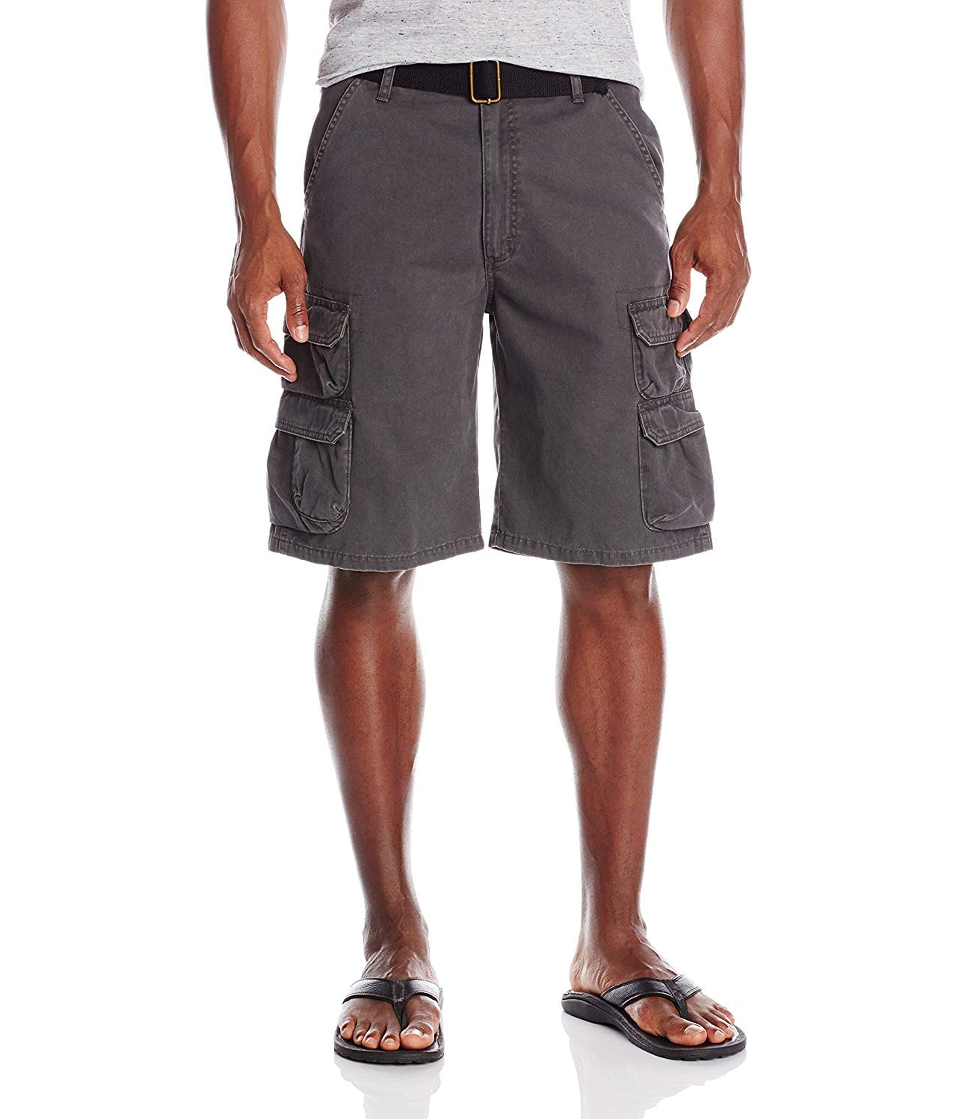 Wrangler Authentics Men's Premium Cargo Short, Anthracite Twill, 42