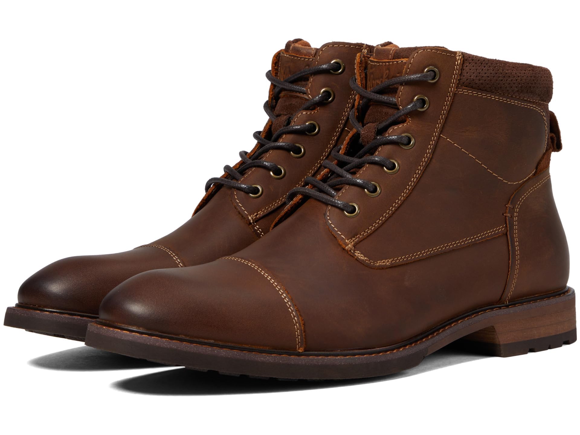 Florsheim Mens Chalet Cap Toe Boots Brown Crazy Horse 11 Medium