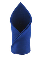 Manyavar Mens Art Silk Solid Pocket Square (Blue)