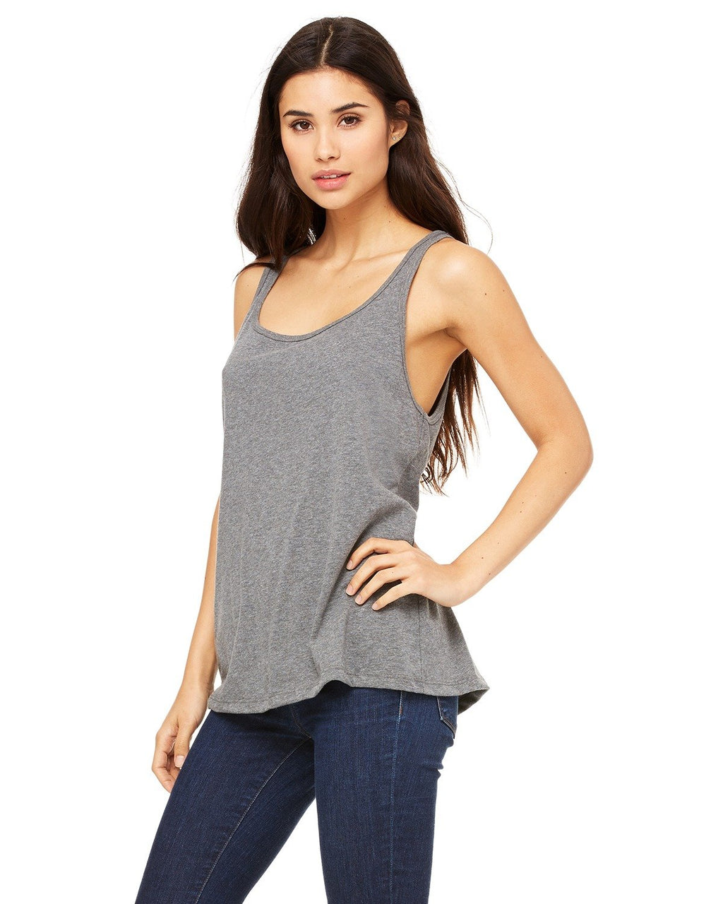 Ladies Relaxed Jersey Tank - NAVY - S(D0102H7W2B8)