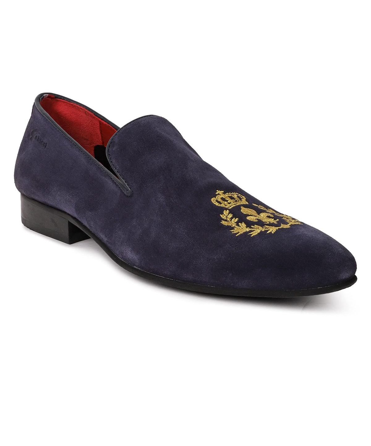 Gabicci Ethnic Loafer (Size 43) Navy Suede Leather Formal Shoes, Microlite Tunit Sole, Slip On, Almond Tip (UK Size 09) Eagle 9
