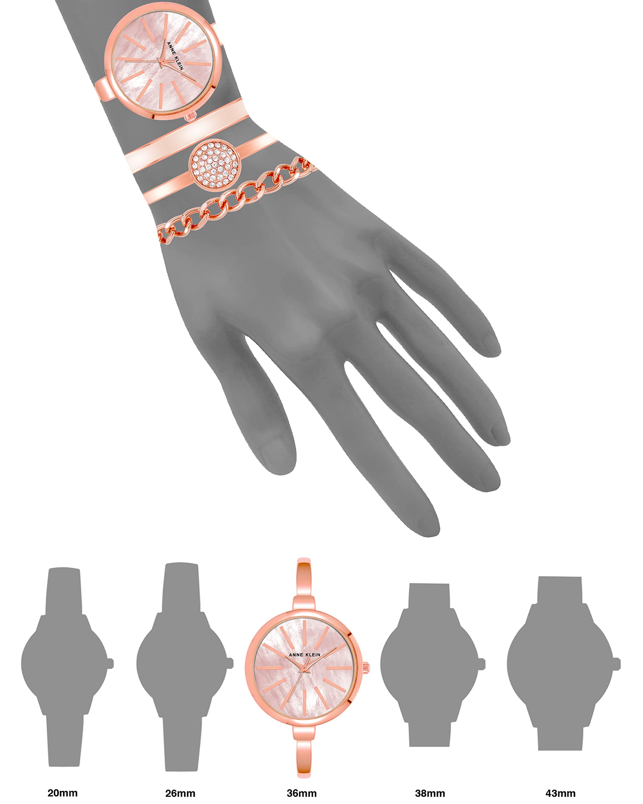 Anne Klein Women's Bangle Watch and Bracelet Set