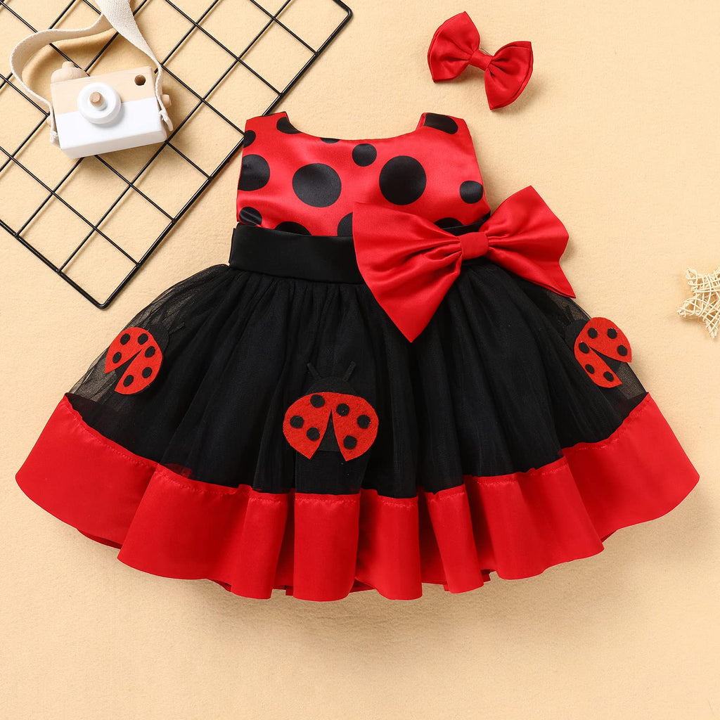 Newborn Toddler Baby Girl Princess Dress Cake Smash Birthday Tutu Dress+Headband Outfits Halloween Christmas Baptism Party
