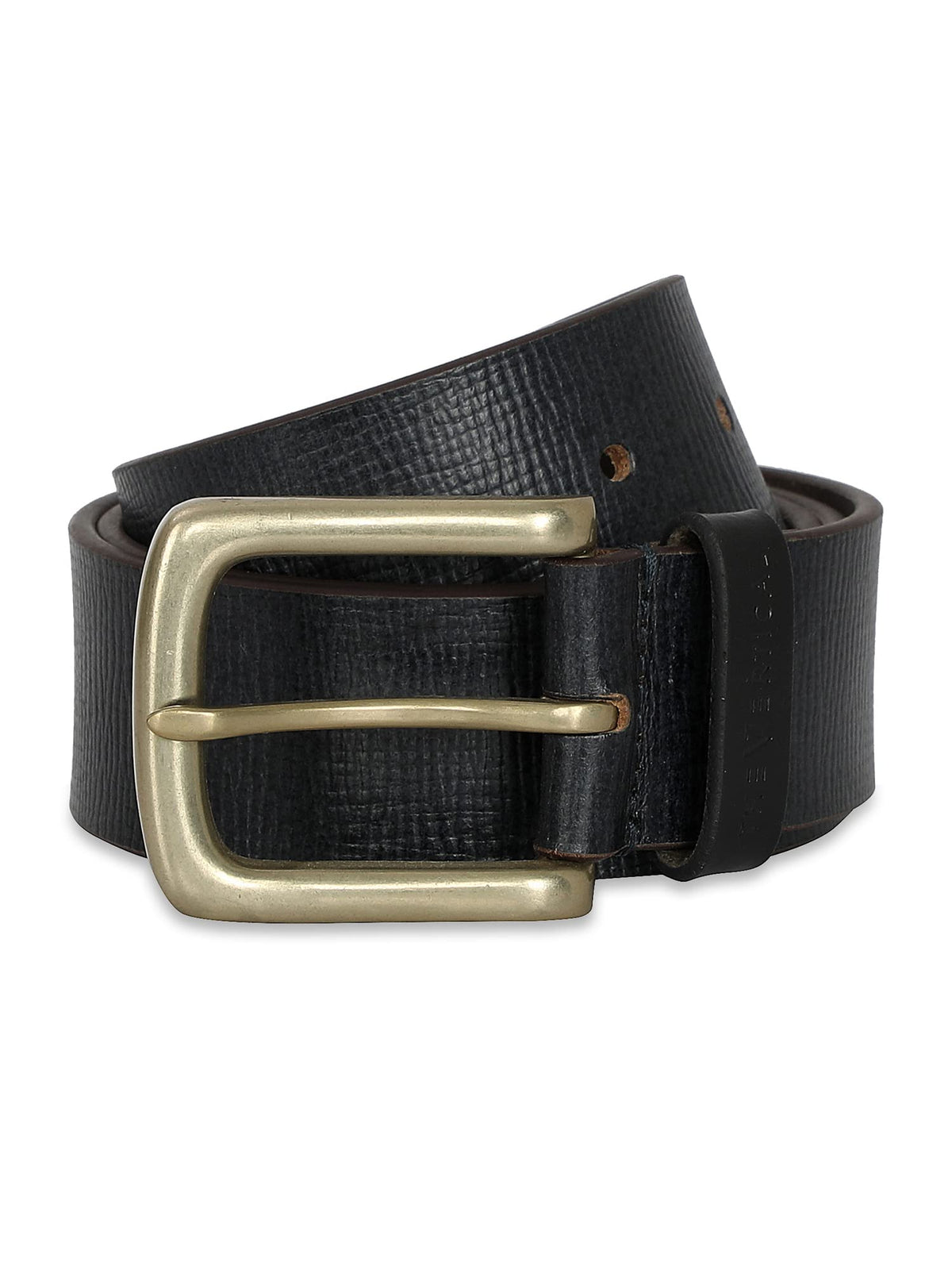 The Vertical Rue Men Leather Belt Navy (36) 36