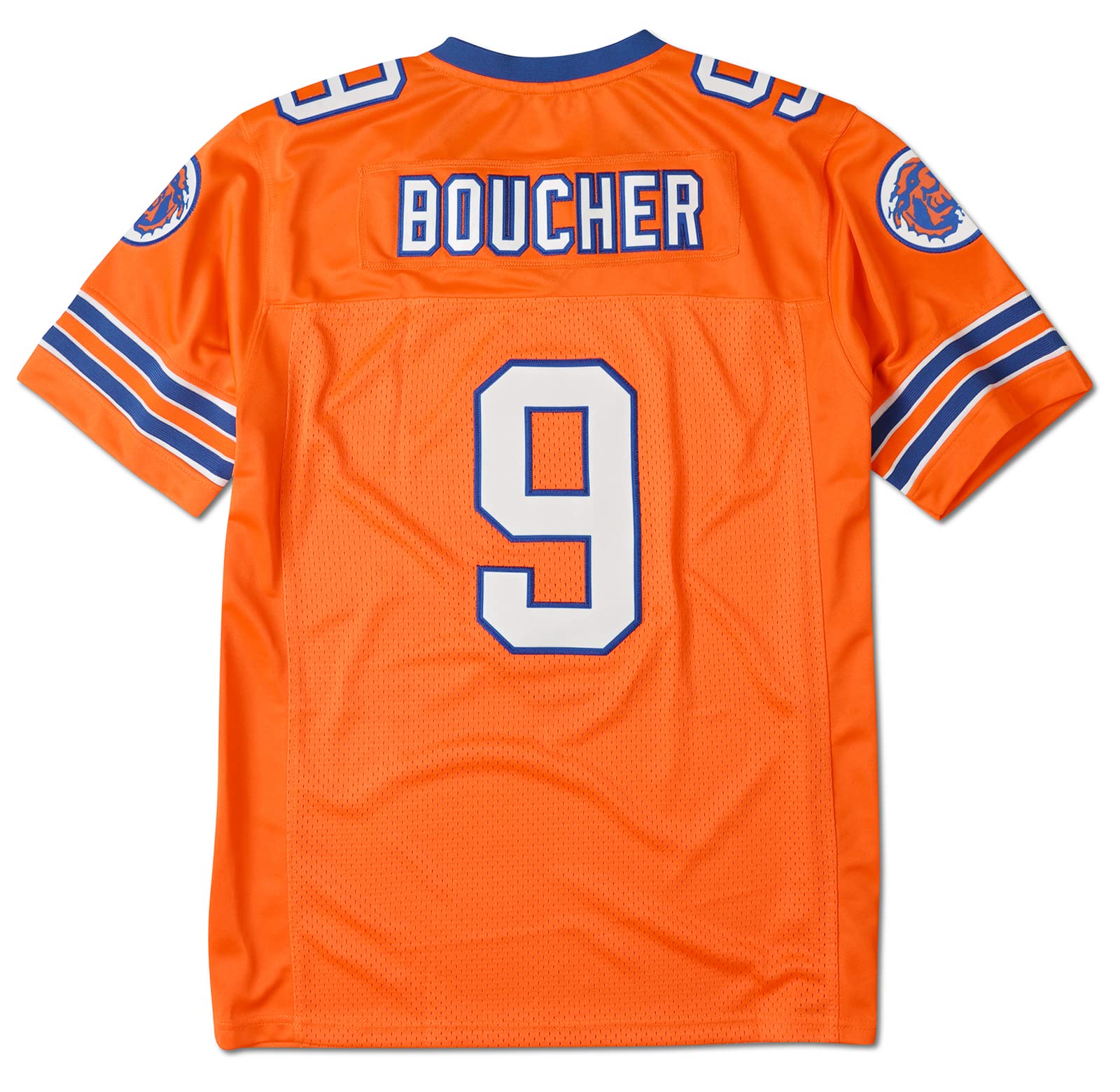 90s Football Jersey for Party,Bobby Boucher #9 The Waterboy Sandler 50th Anniversary Movie Football Jersey (Orange, Medium)