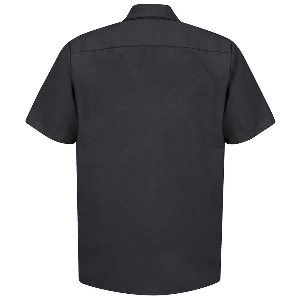 Red Kap Mens Tall Industrial Work Shirt, Regular Fit, Short Sleeve, Black, 3X-Large