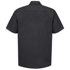 Red Kap Mens Tall Industrial Work Shirt, Regular Fit, Short Sleeve, Black, 3X-Large