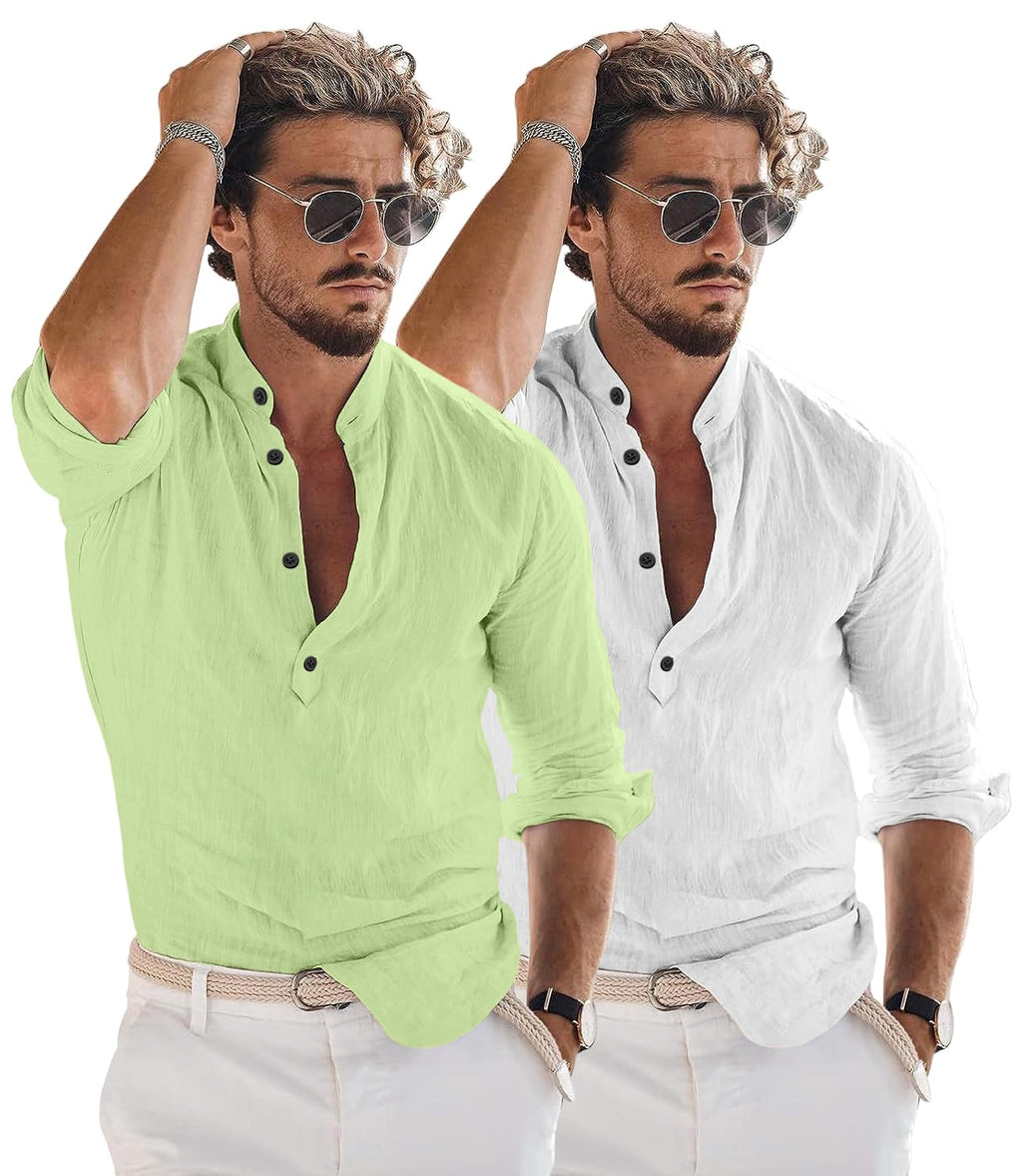Zartha MenS Regular Fit Solid Pattern Cotton Blend Kurta With Spread Collar Long Sleeve And Standard Length | Shirt For Man
