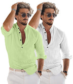 Zartha MenS Regular Fit Solid Pattern Cotton Blend Kurta With Spread Collar Long Sleeve And Standard Length | Shirt For Man
