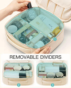 Vlando Travel Gifts for Traveler Women, Portable Make up Storage Bag,Waterproof Travel Toiletry Bag for Women,Preppy Travel Stuf
