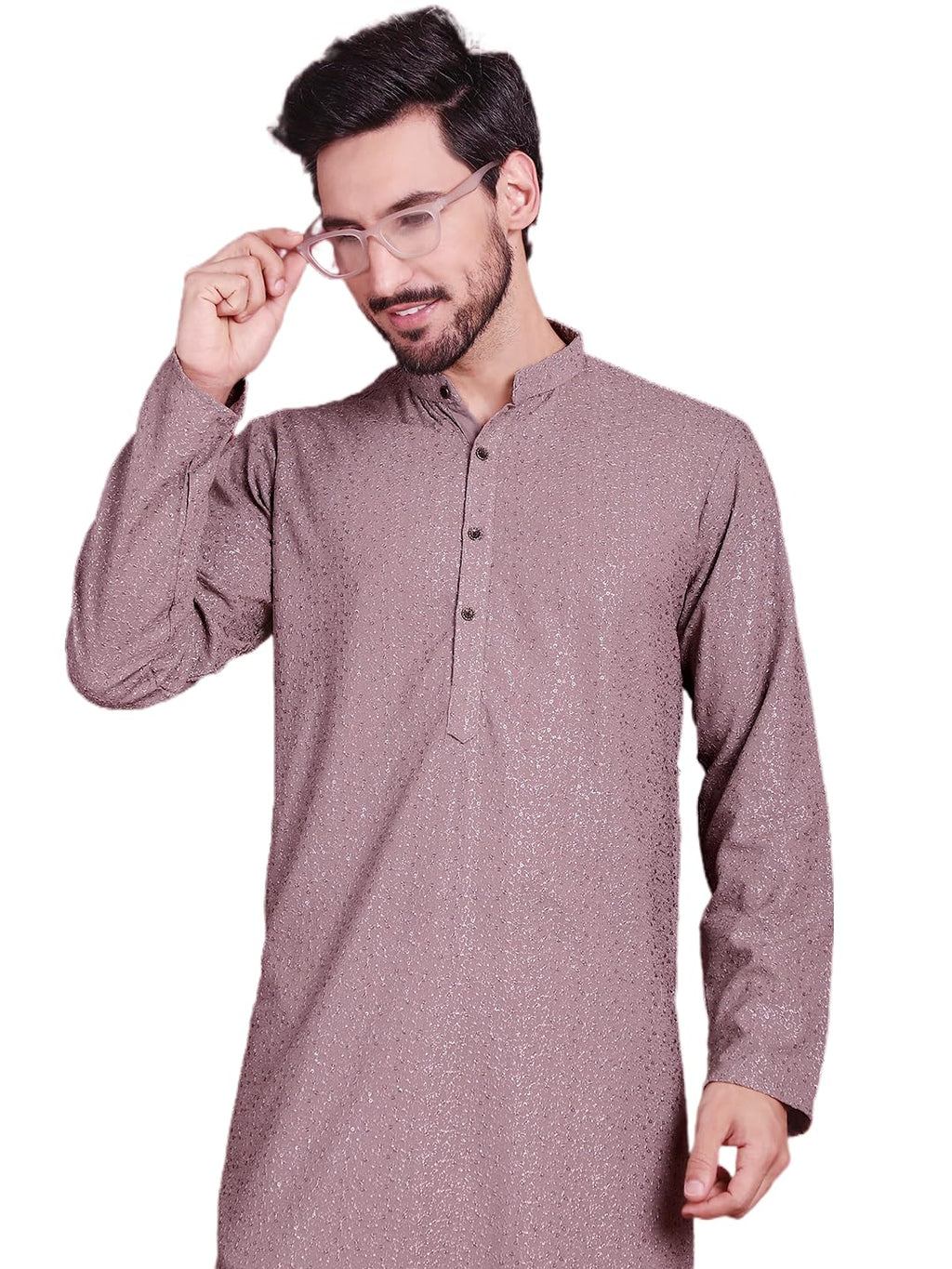 Jompers Mens Sequins Chikankari Kurta