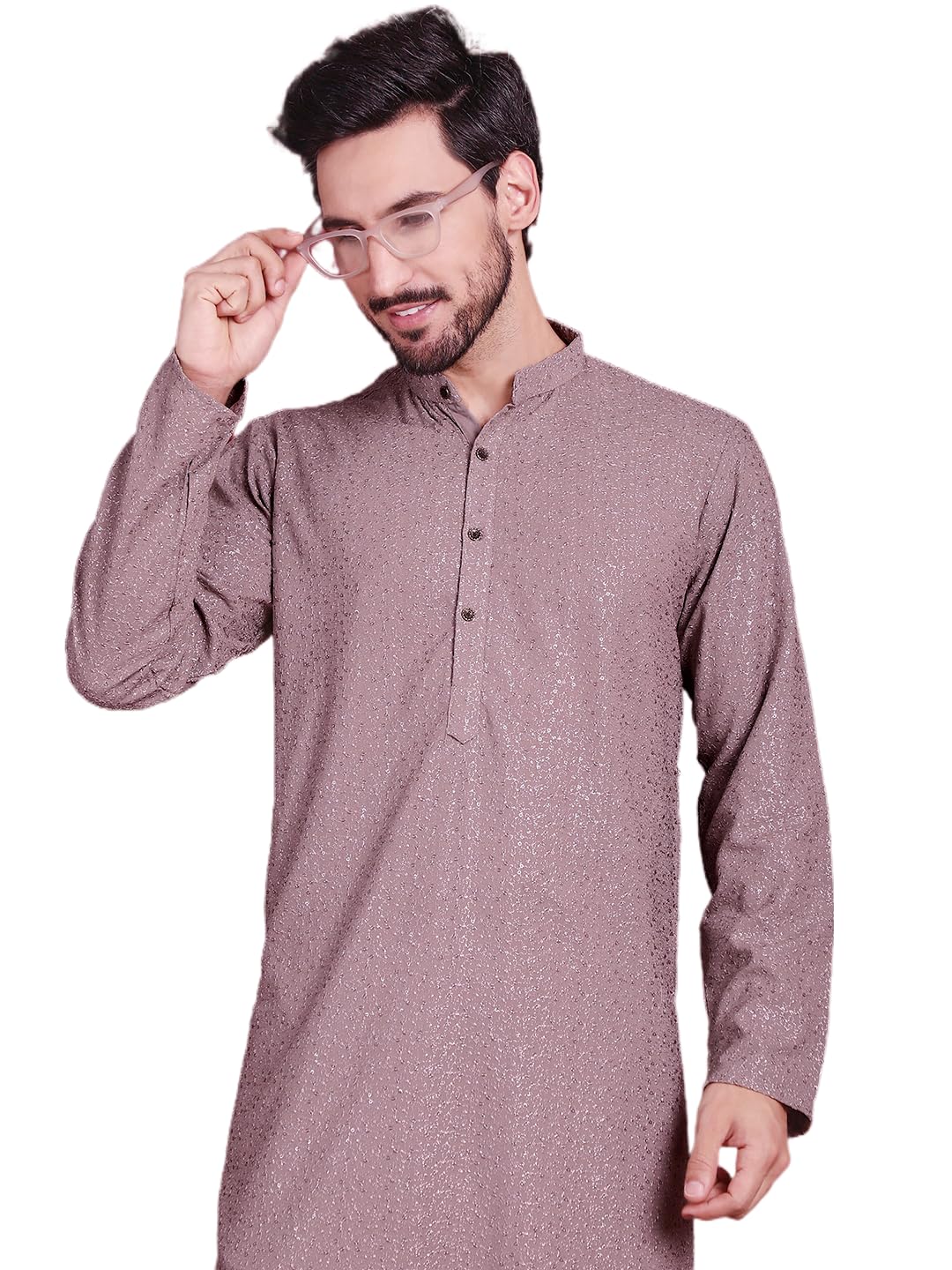 Jompers Mens Sequins Chikankari Kurta
