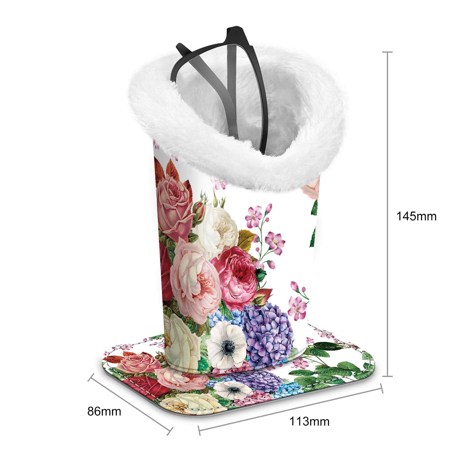 Fintie Plush Lined Eyeglasses Holder, Glasses Stand Case, Anti-scratch Glasses Storage Organizer for Desk, Nightstand, Office, F