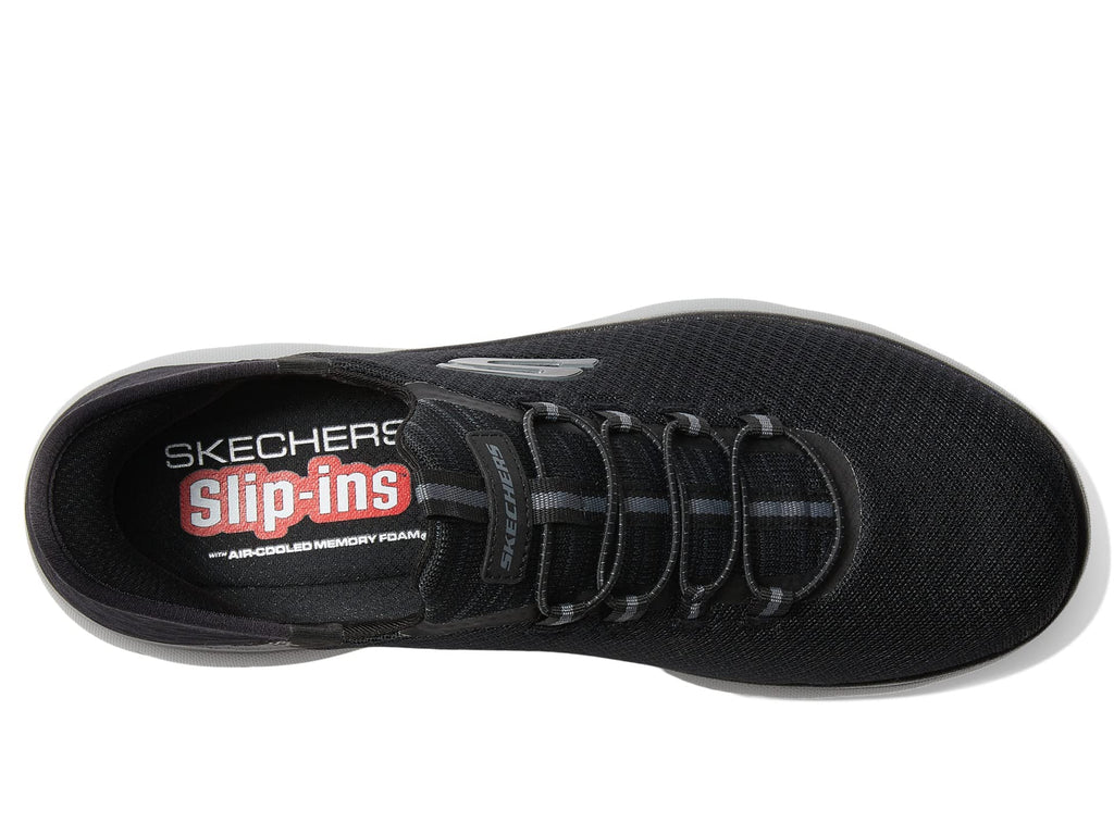 Skechers Men's Summits High Range Hands Free Slip-in Sneaker, Black/Charcoal, 11.5