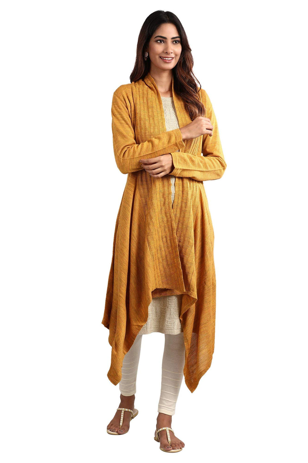 Aurelia Womens Acrylic Round Neck Sweater (20NOA40070-701935_Gold_S)