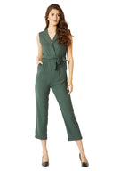 Miss Chase WomenS Crepe Jumpsuit(Mcss18D11-29-42-06,Dark Green,X-Large)