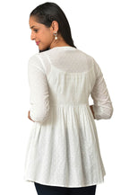 Aurelia Women White Angarakha Gathered Kurti