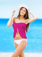 4 Pcs Sarongs Coverups for Women Swimsuit Wrap Skirt Beach Bikini Bottom Cover up Short Skirt Chiffon Cover Ups for Swimwear(Bla