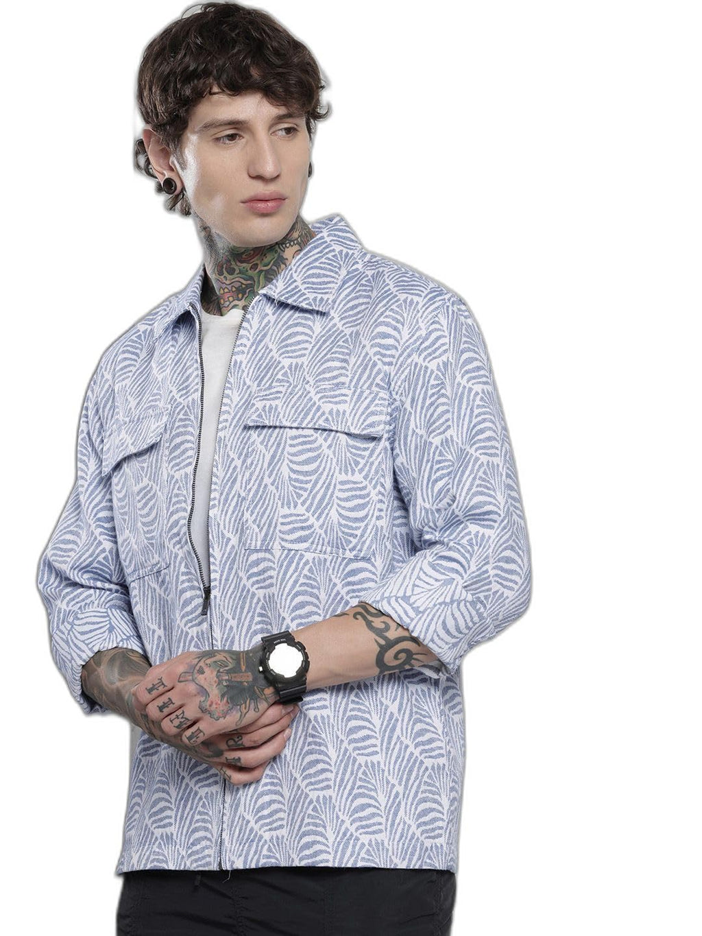 The Indian Garage Co Mens Regular Fit Textured Casual Over Sweater