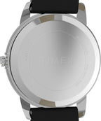 Timex Women's Easy Reader 25mm Watch - Silver-Tone Case White Dial with Black Leather Strap