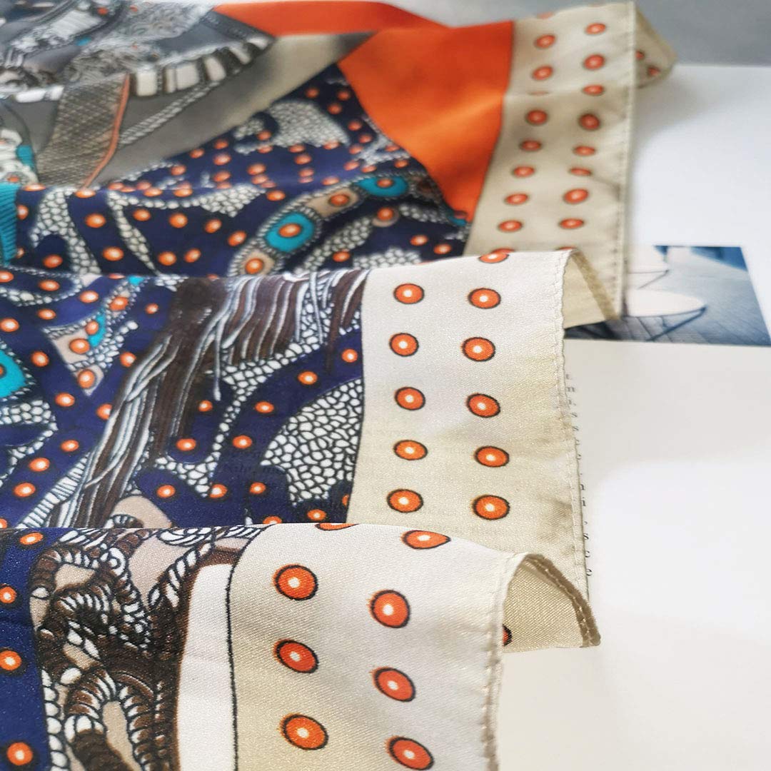 FONYVE Satin Silk Square Scarfs for Women Hair Scarves and Wraps Headscarf for Sleeping 27.5    27.5 inches