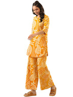 Tee Projekt Cotton Ethnic Wear Co Ord Set for Women | Co Ord Set for Women Stylish Yellow