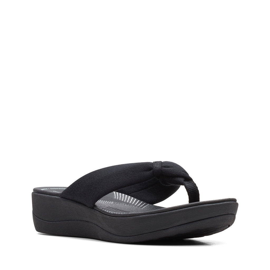 Clarks Women's Casual Sandal, Black/Black, 8