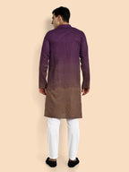 Vardha MenS Cotton Chikankari Embroidered And Sequence Full Sleeve Knee Length Casual Kurta For All Occations Like Wedding, Off