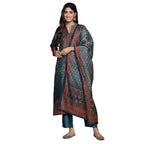 Varanga Women'S Chanderi Regular Fit Casual Dress Kurta (Vskd32064_Blue