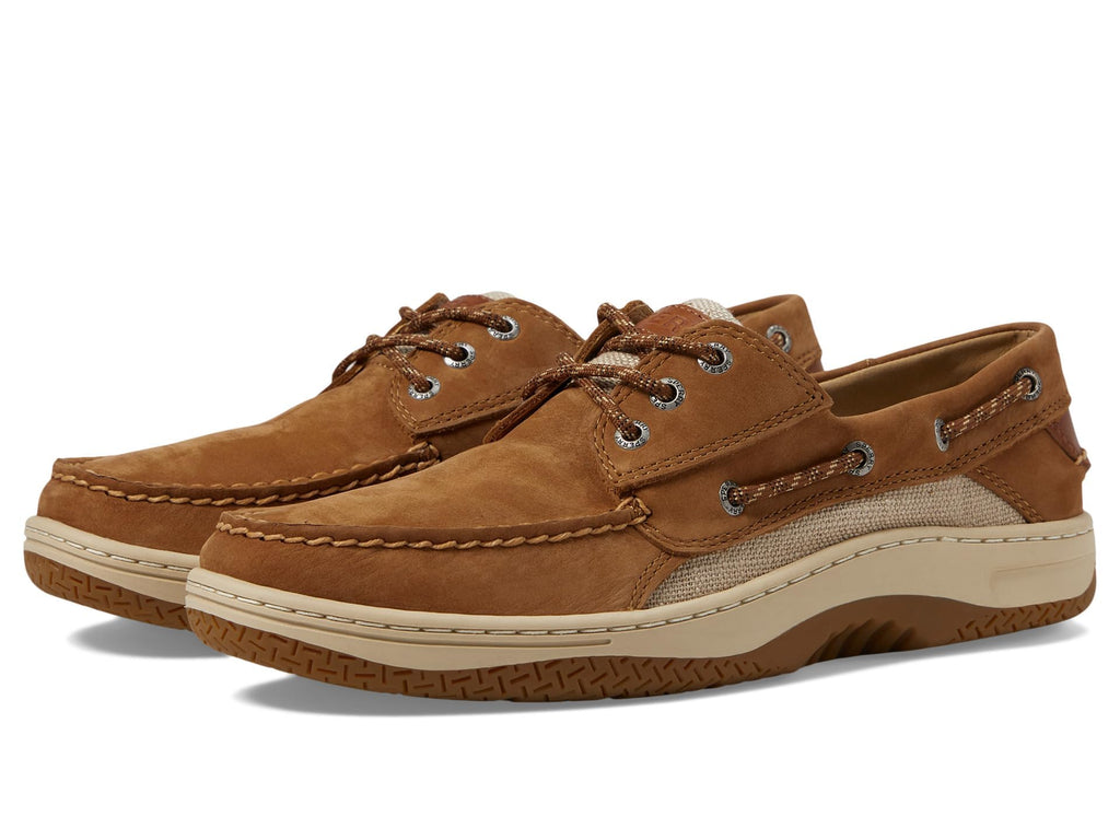 Sperry Men's Billfish 3-Eye Boat Shoe, TAN Nubuck, 10.5