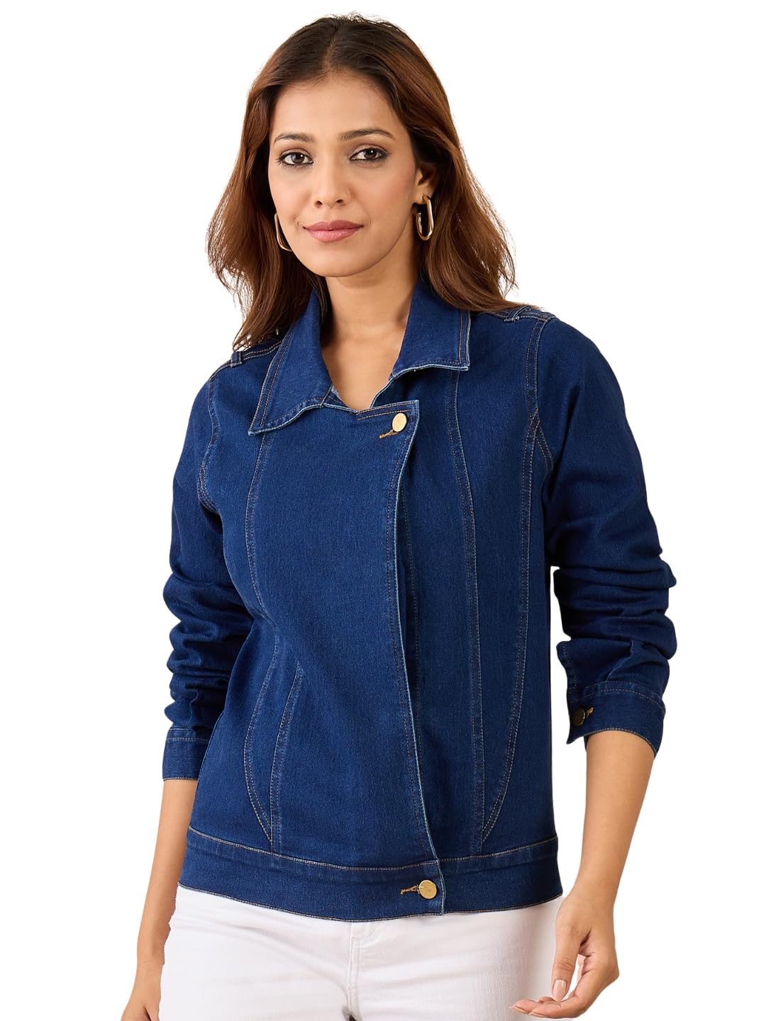 StyleStone Womens Tailored Denim Jacket(4380BluAmaraBlzrXXL) 2