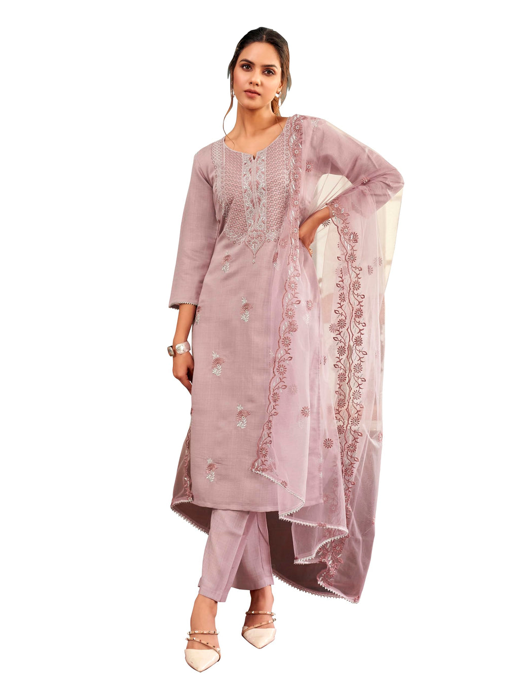 Womanista Women'S Silk Blend (Kurtaset_1216_Pink_S)