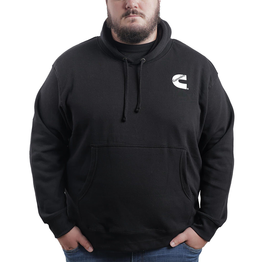 Cummins Unisex Fleece Pullover Hoodie Black Sweatshirt in Comfortable Cotton Medium CMN4792