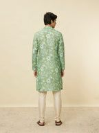 Manyavar Mens Floral Printed Kurta