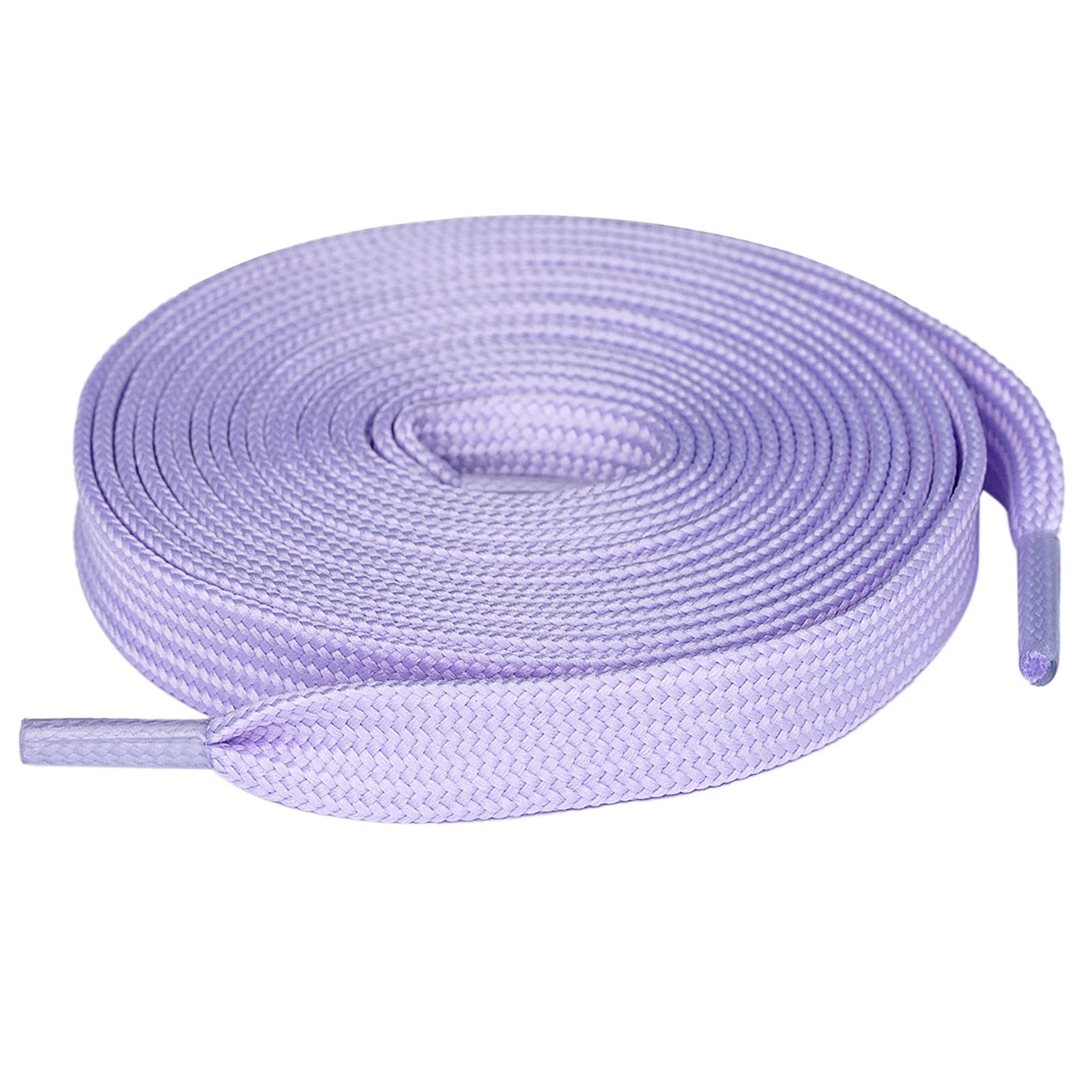 Olukssck [1 Pair Flat Shoe Laces for Sneakers, 2/5 Wide Athletic Shoelaces lavender 54 inch(137cm)