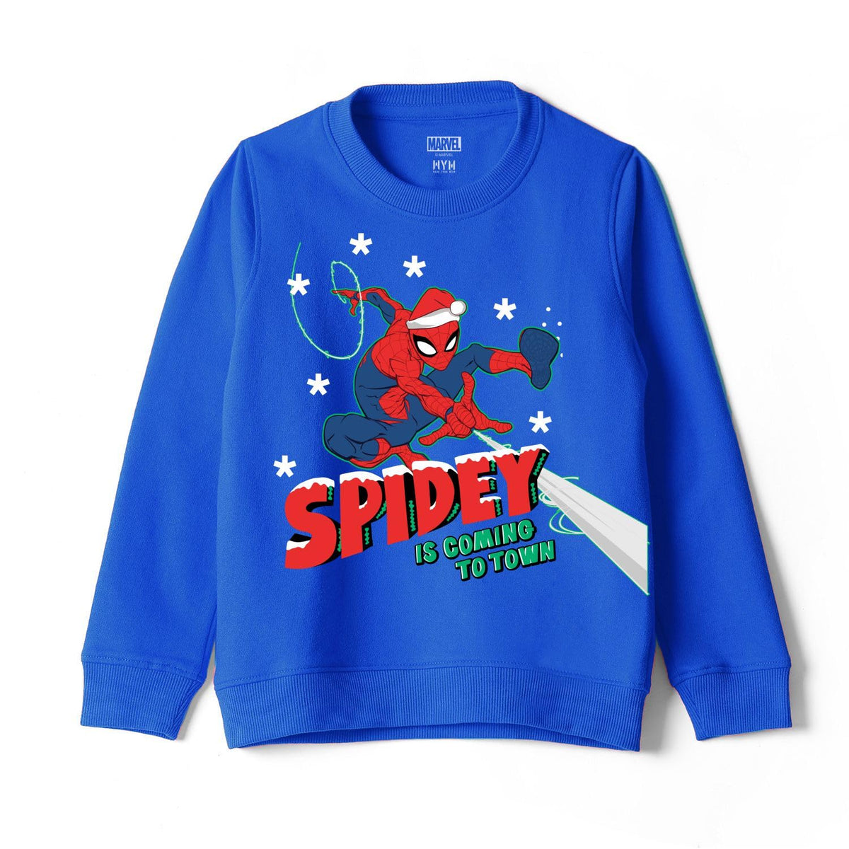 Wear Your Mind SpiderMan Character Print Royal Blue Round Neck Boys Sweatshirt DSMRKSW212.10_1516Y 15-16