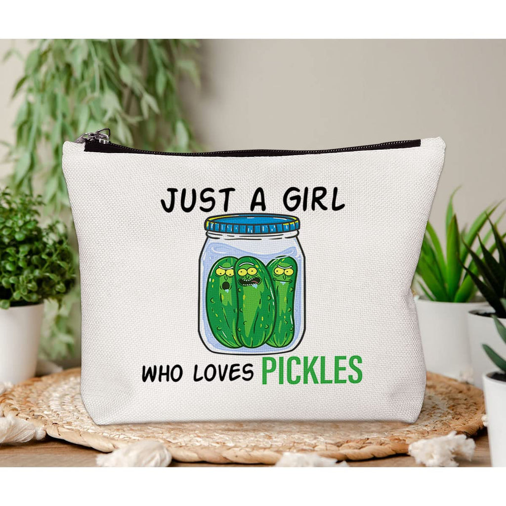 BiuNiuring Pickle Gifts for Pickle Lovers, Pickle Gifts for Women, Pickle Makeup Bag, Cosmetic Bag, Who Loves Pickles Cosmetic B