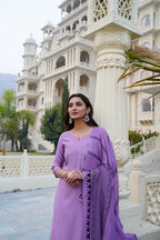 ANNI DESIGNER Women s Kurta with Trousers and Dupatta, purple, 4X-Large
