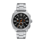 Fossil Men's Machine Chronograph Stainless Steel Watch, Silver/Black