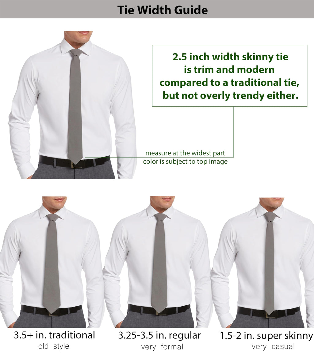 ZENXUS Solid Skinny Ties for Men, 25 inch Slim Royal Purple Necktie