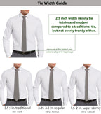 ZENXUS Solid Skinny Ties for Men, 25 inch Slim Royal Purple Necktie
